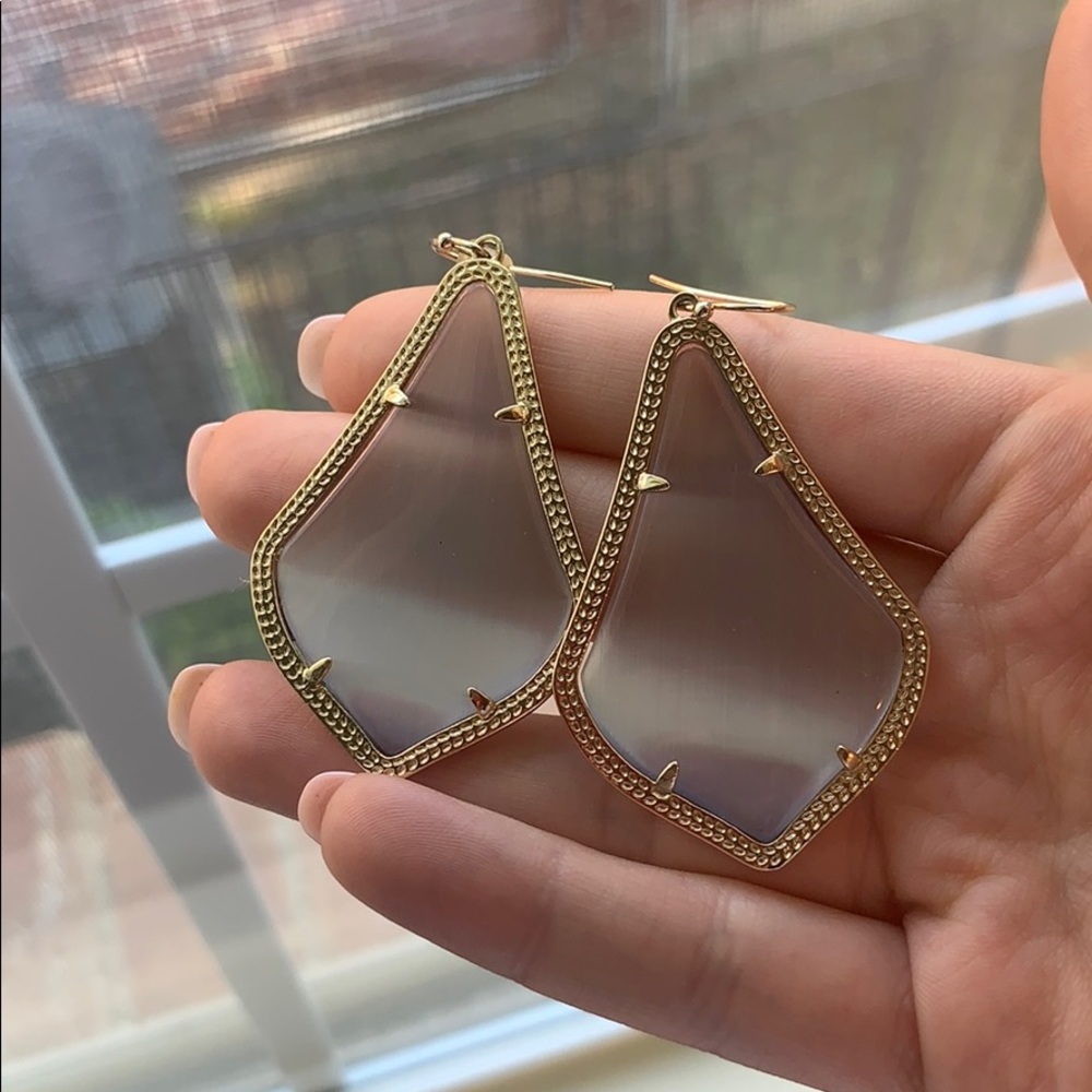 Kendra Scott Alex Gold Drop Earrings in Slate